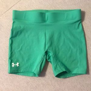 Mint colored Under Armour spandex